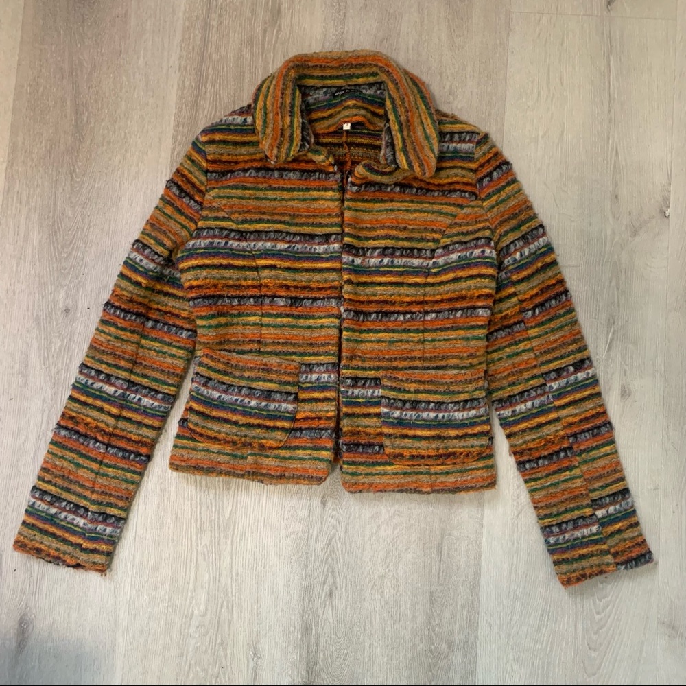 Italian striped multicolor blazer